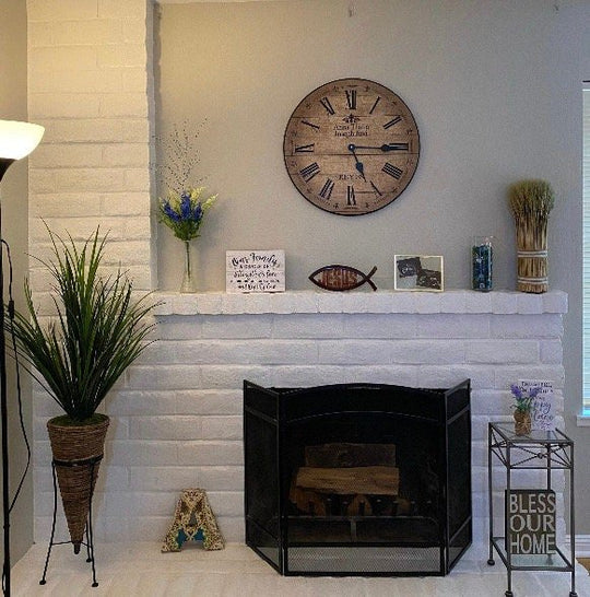 Barnwood Tan Wall Clock - CustomBigClocks