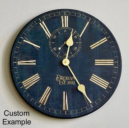 Navy Alston Walton Clock - CustomBigClocks