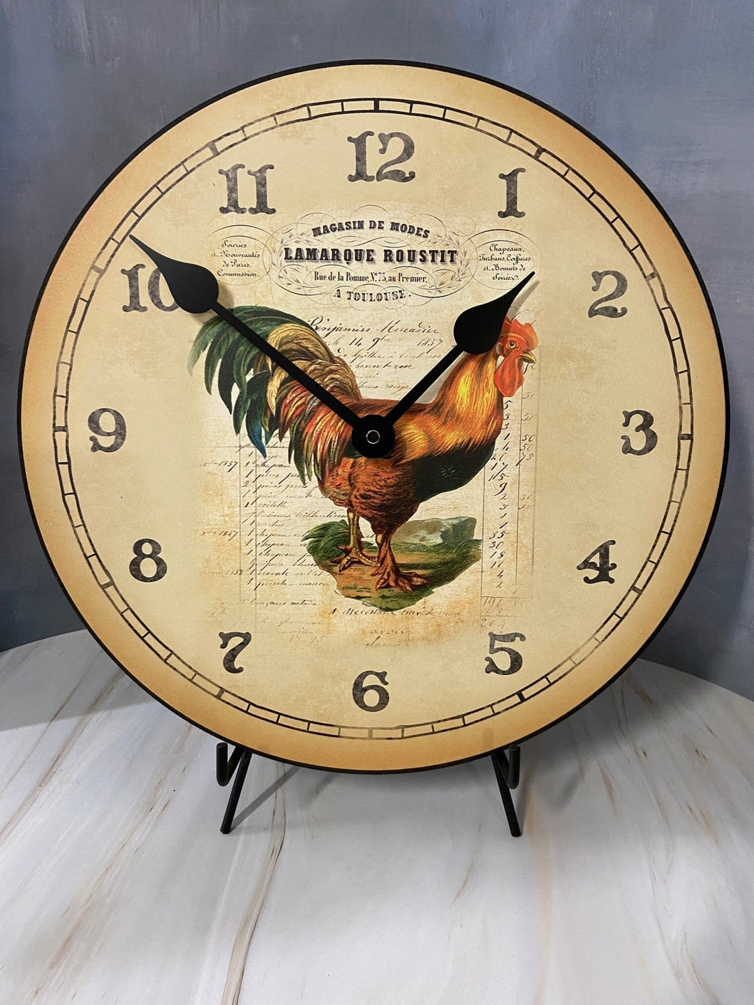 French Rooster Wall Clock - CustomBigClocks