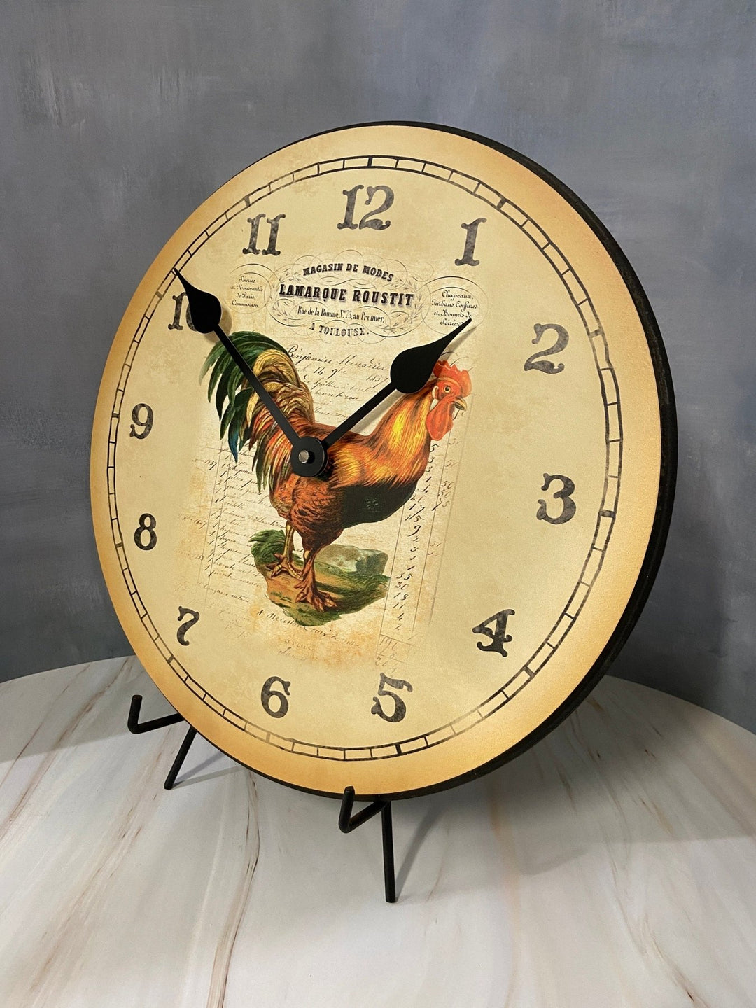 French Rooster Wall Clock - CustomBigClocks