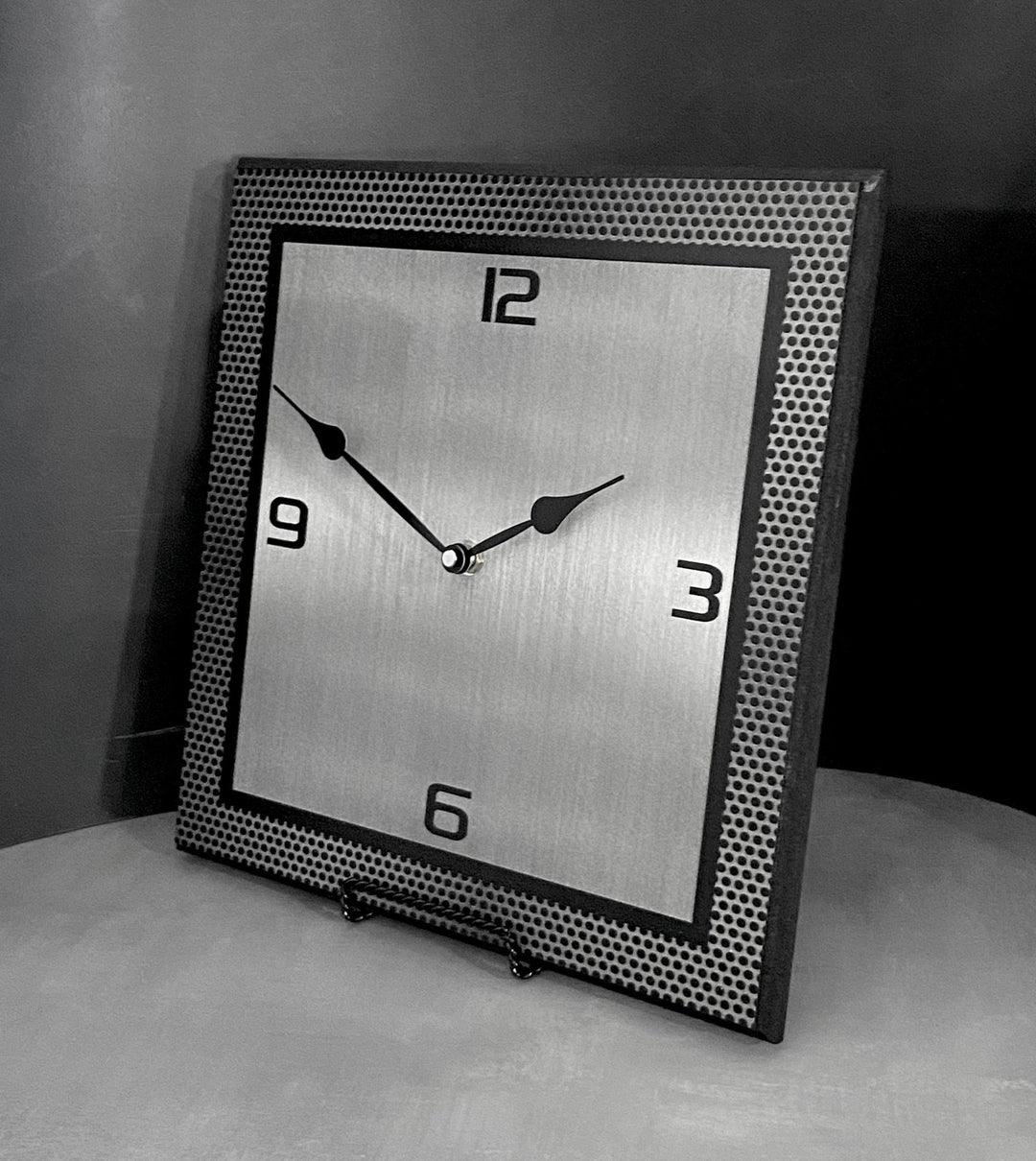 Heavy Metal Look Square Wall Clock - CustomBigClocks