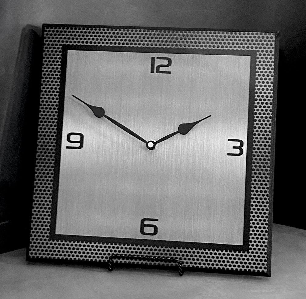 Heavy Metal Look Square Wall Clock - CustomBigClocks