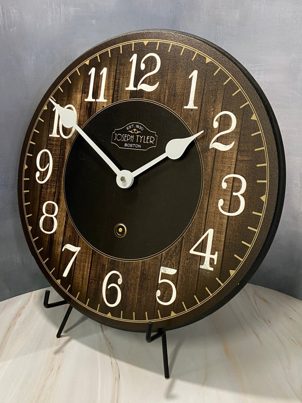 Black & Brown Wood Wall Clock - CustomBigClocks