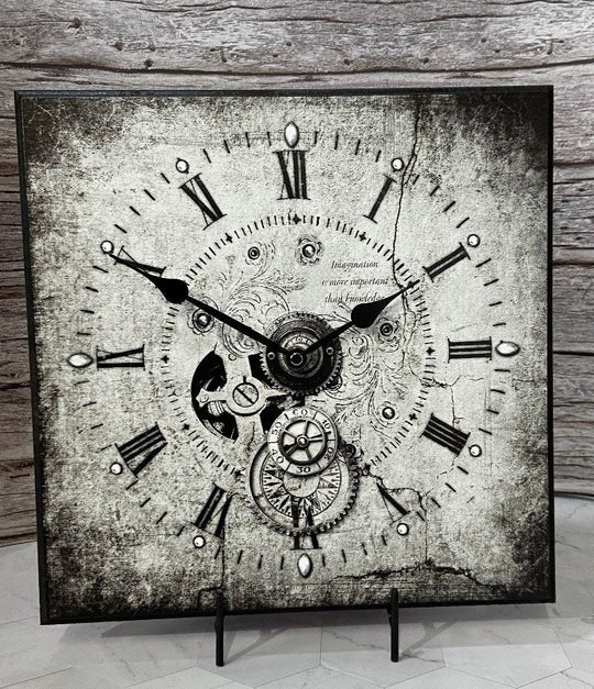 Steampunk Square Wall Clock - CustomBigClocks