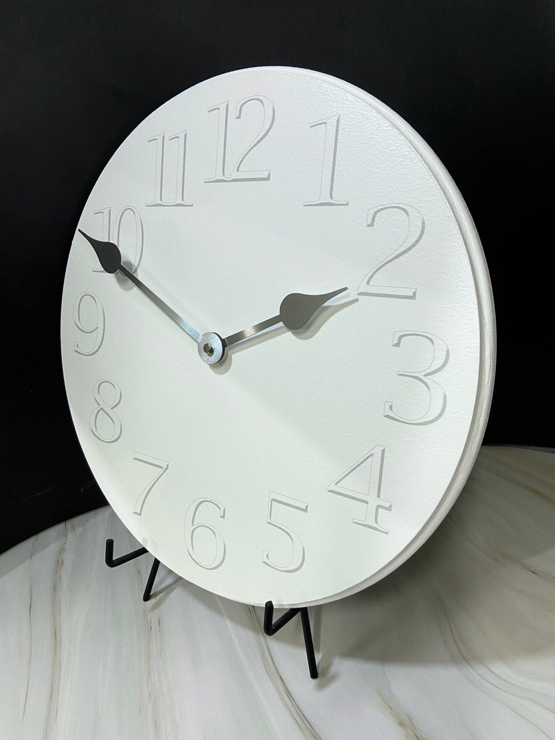 White On White Wall Clock - CustomBigClocks