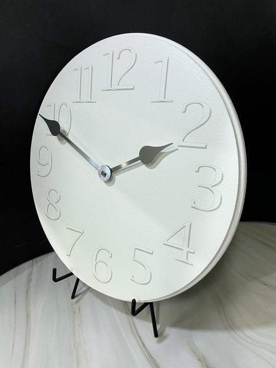 White On White Wall Clock - CustomBigClocks