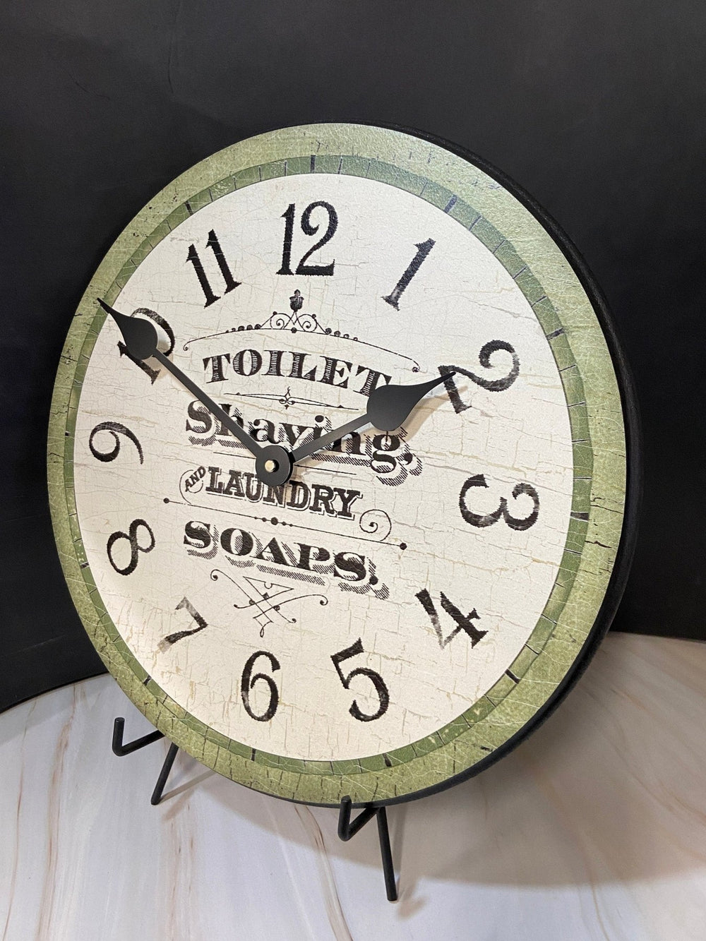 Sage Green Powder Room Sage Wall Clock - CustomBigClocks