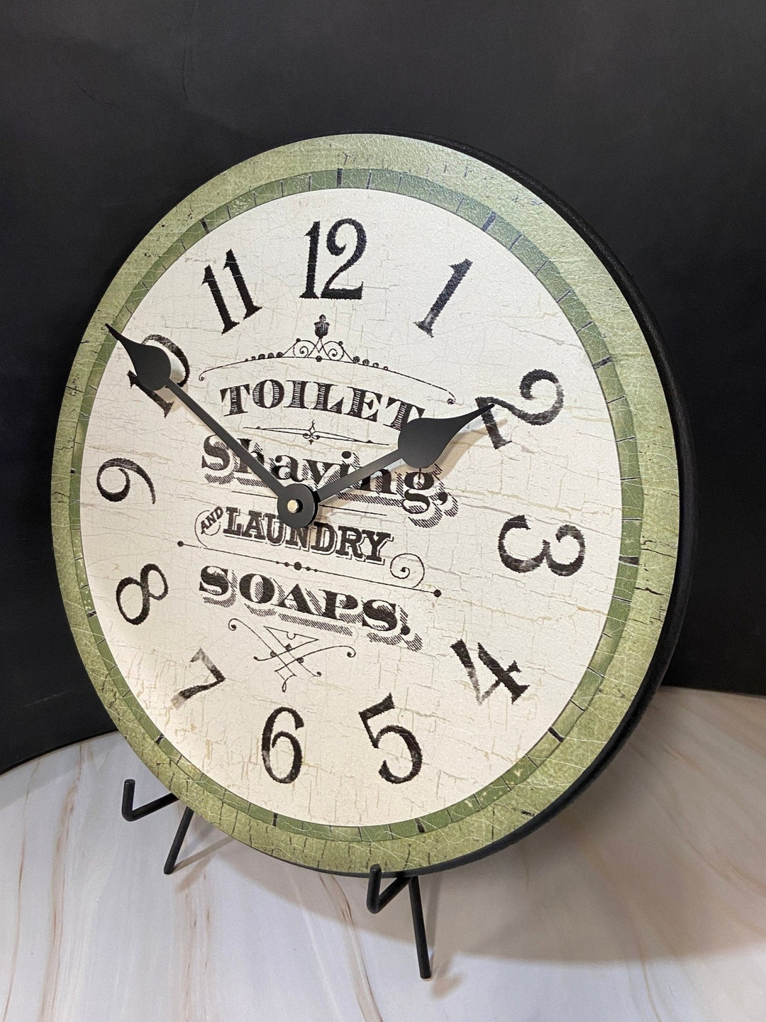 Sage Green Powder Room Sage Wall Clock - CustomBigClocks