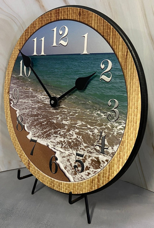 Rattan Beach Wall Clock - CustomBigClocks