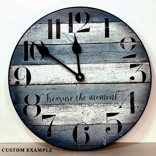 Nantucket Blue Wall Clock - CustomBigClocks
