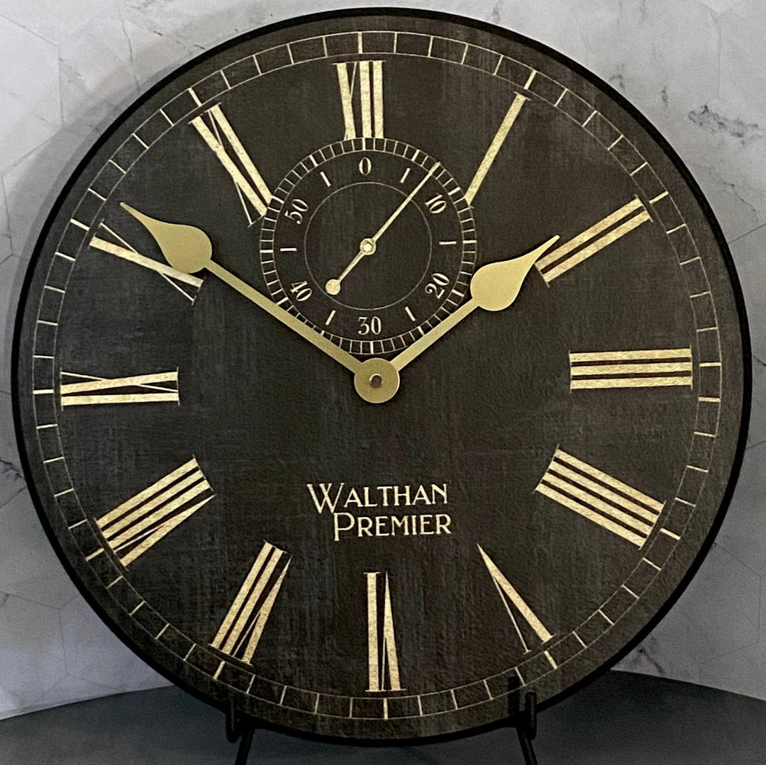 Alston Walton Black Clock - CustomBigClocks
