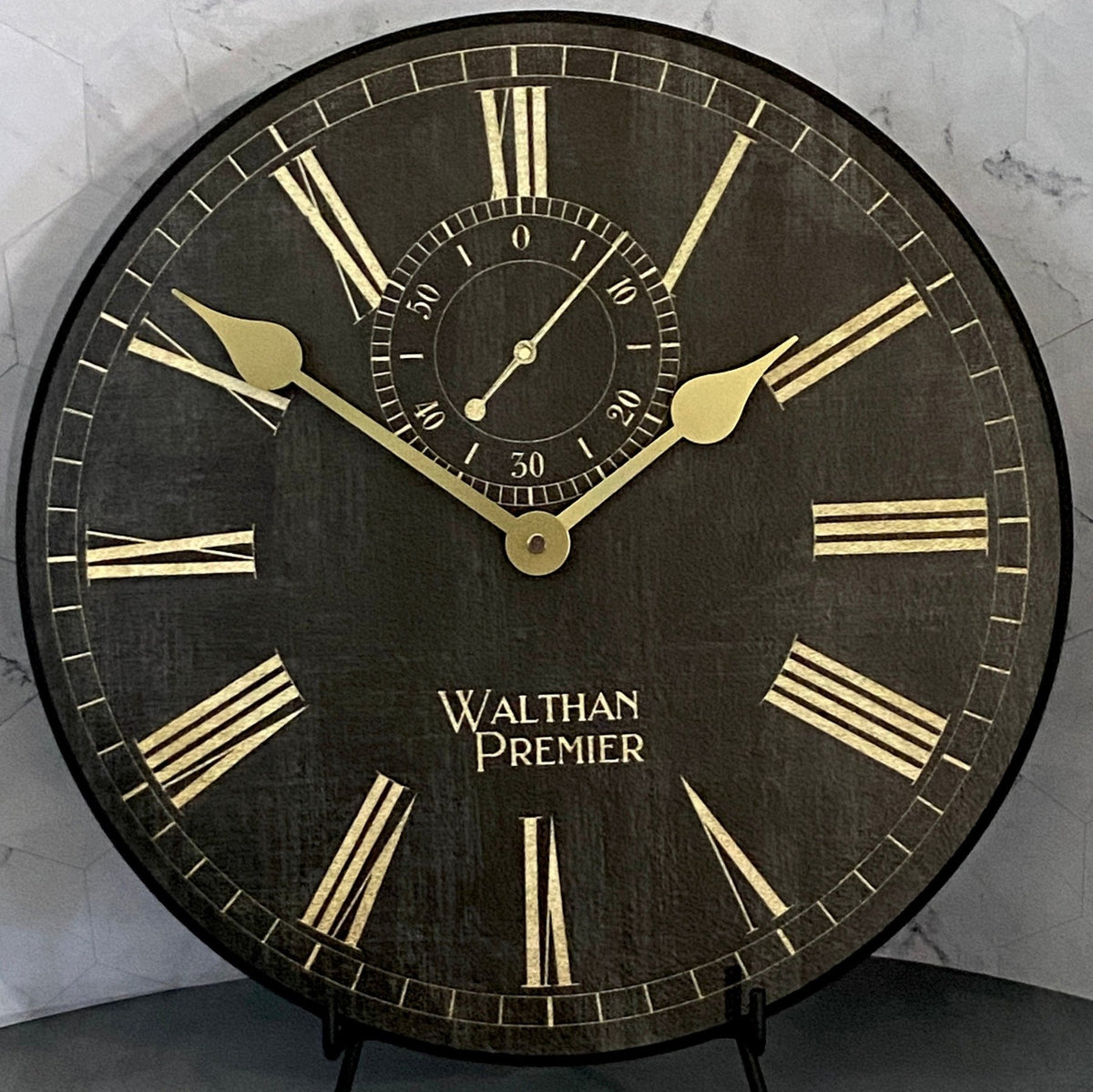 Alston Walton Black Clock - CustomBigClocks