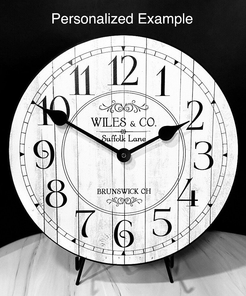 Harbor White Wall Clock - CustomBigClocks