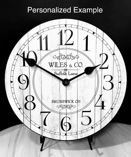 Harbor White Wall Clock - CustomBigClocks
