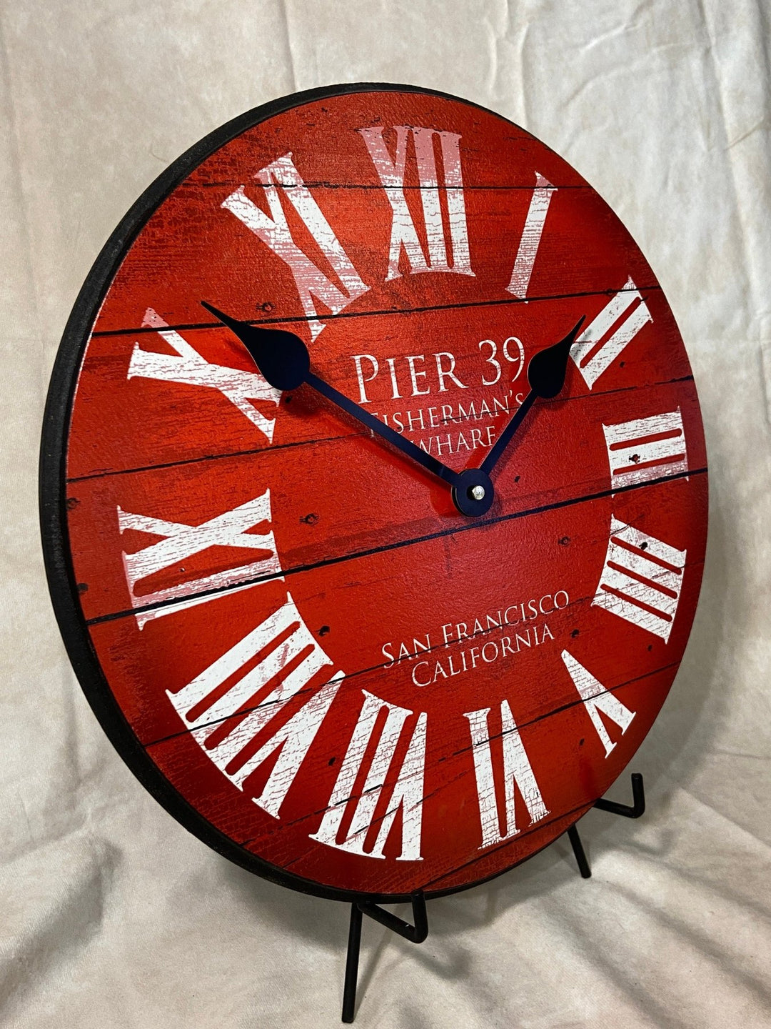 Pier 39 Red Wall Clock - CustomBigClocks