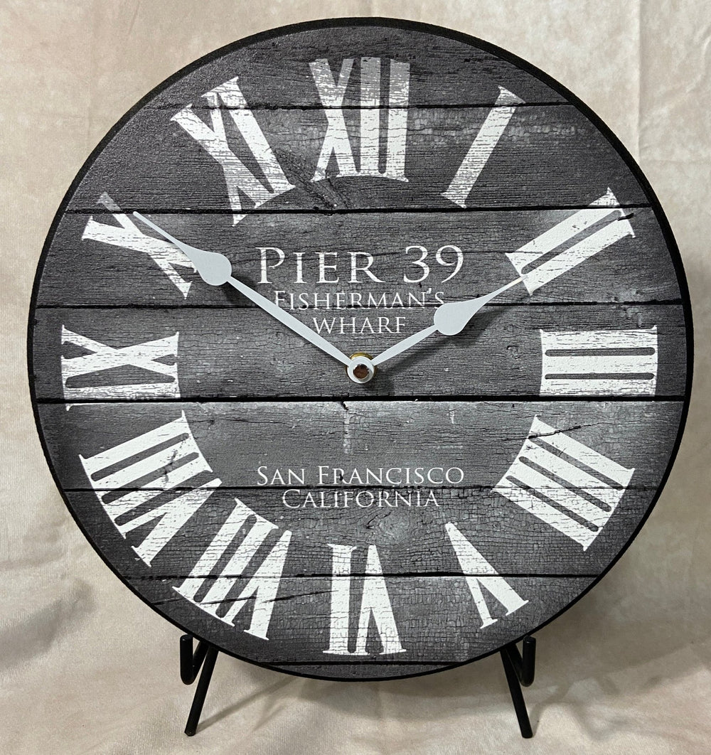 Pier 39 Gray Wall Clock - CustomBigClocks