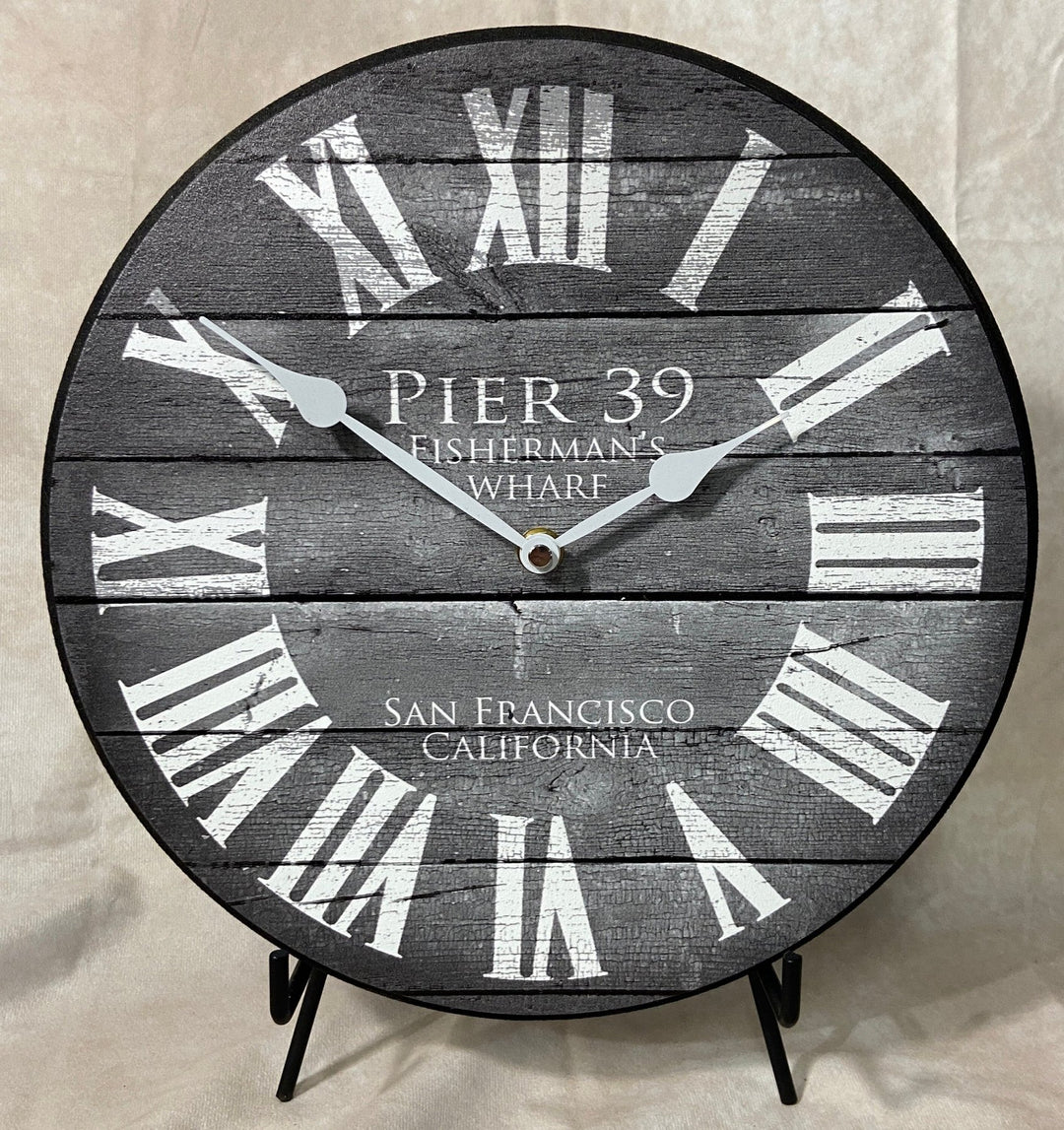 Pier 39 Gray Wall Clock - CustomBigClocks