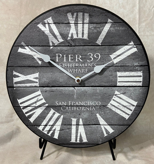 Pier 39 Gray Wall Clock - CustomBigClocks