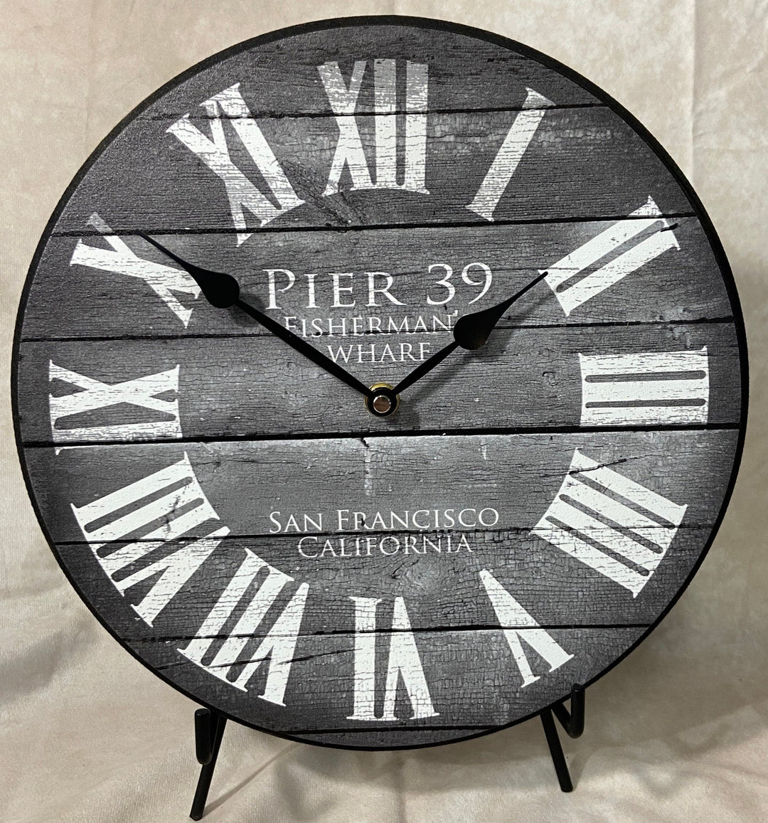 Pier 39 Gray Wall Clock - CustomBigClocks