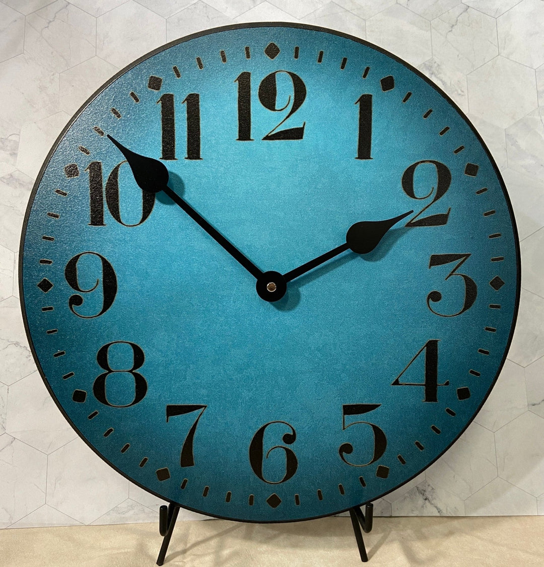 Houston Blue Clock - CustomBigClocks