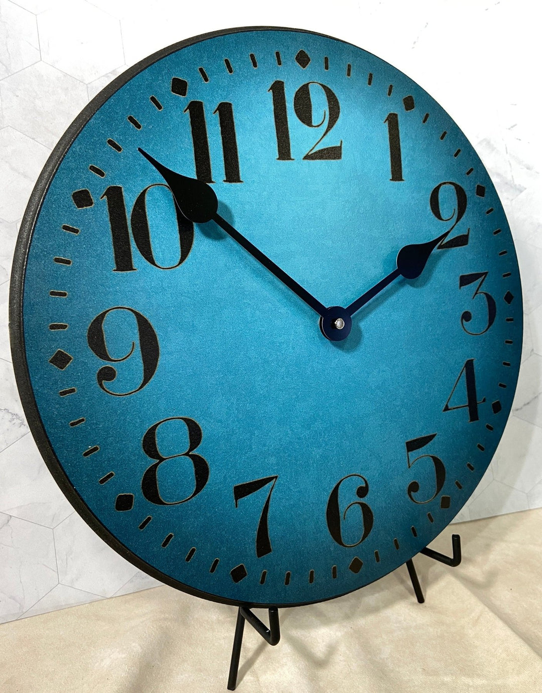 Houston Blue Clock - CustomBigClocks