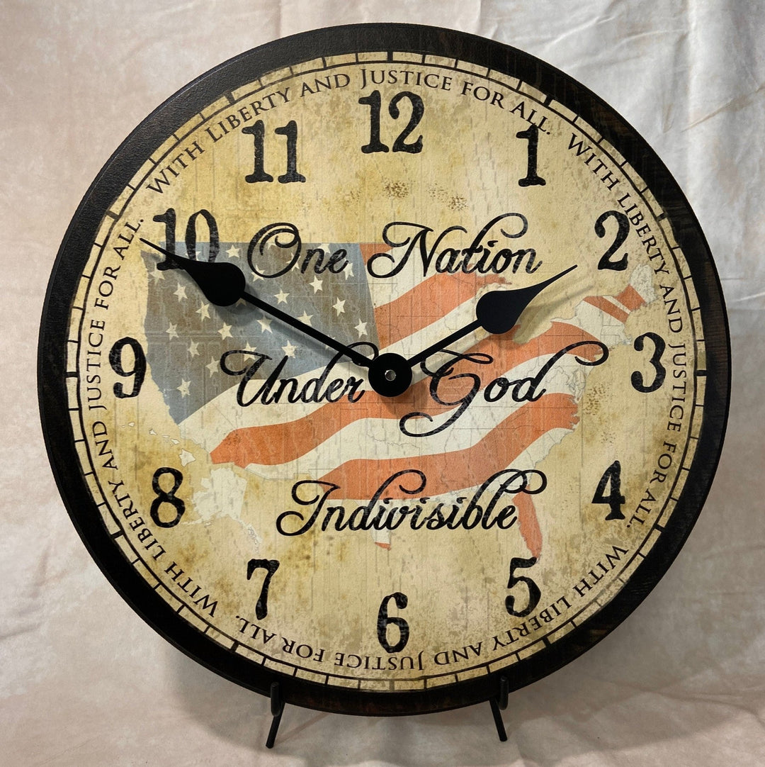 One Nation Under God Wall Clock - CustomBigClocks