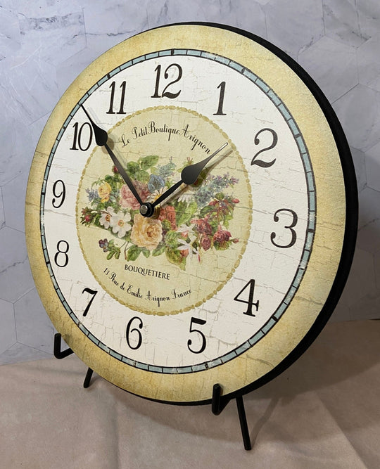 Emilie Floral Wall Clock - CustomBigClocks