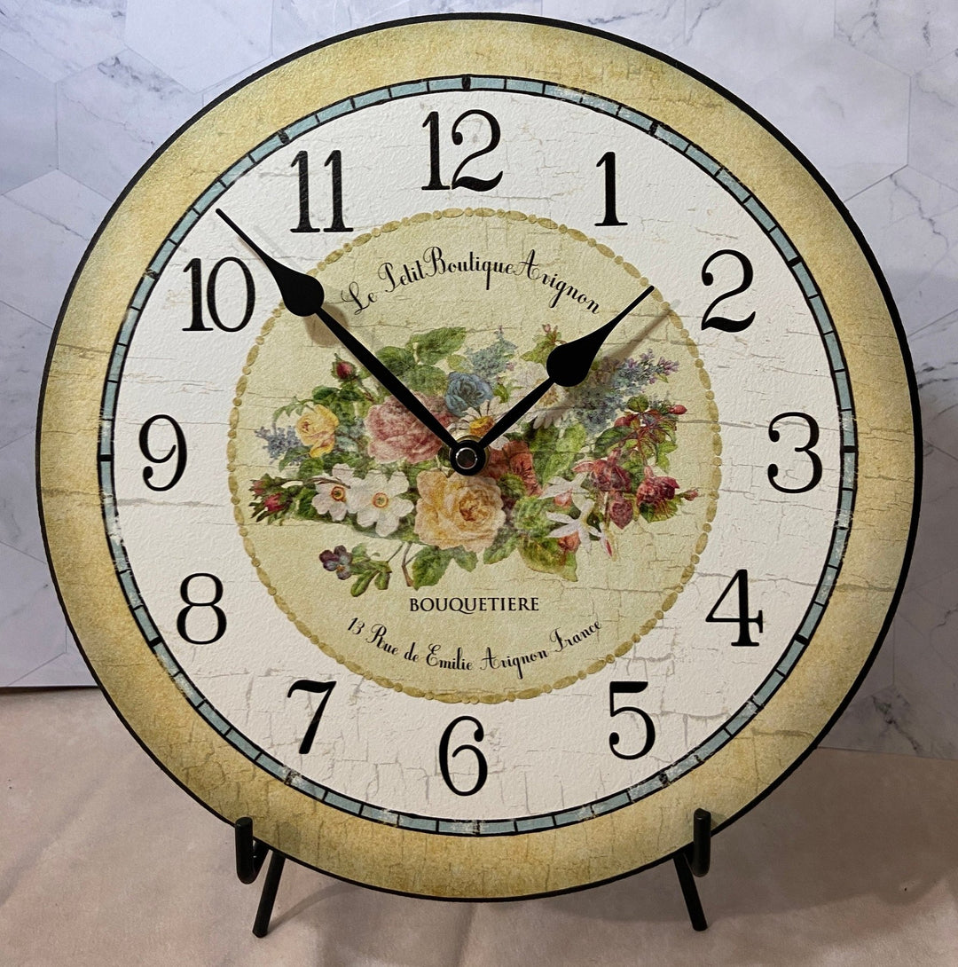 Emilie Floral Wall Clock - CustomBigClocks