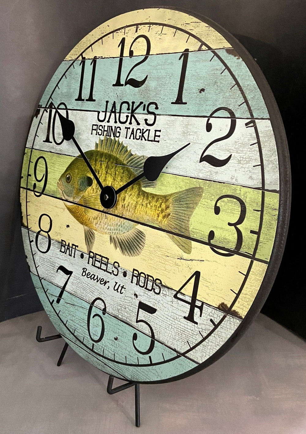 Your Dads Name Fishing Wall Clock - CustomBigClocks