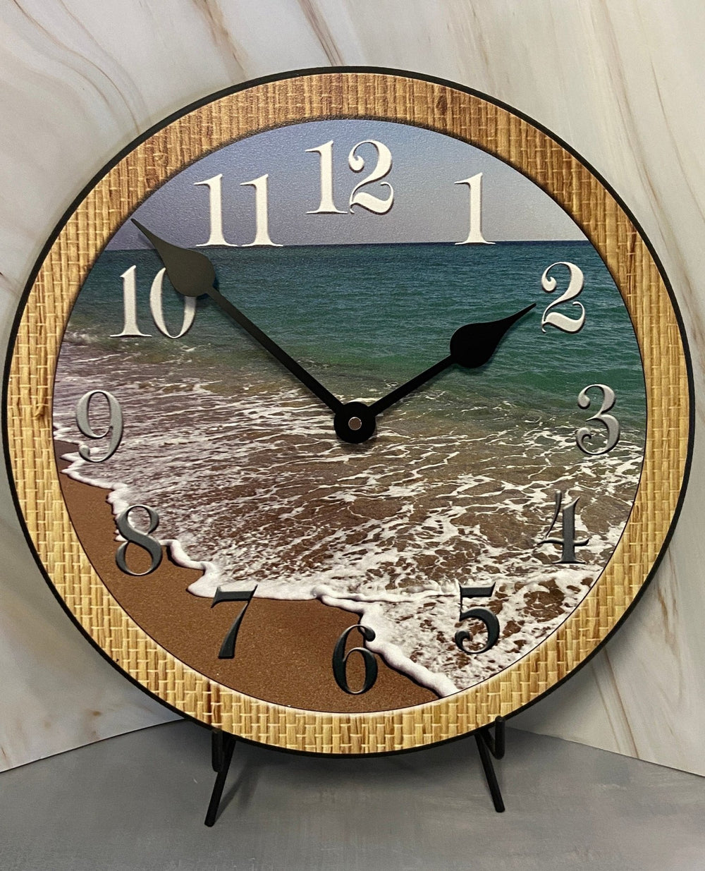 Rattan Beach Wall Clock - CustomBigClocks