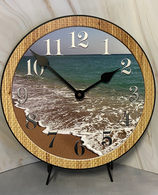 Rattan Beach Wall Clock - CustomBigClocks