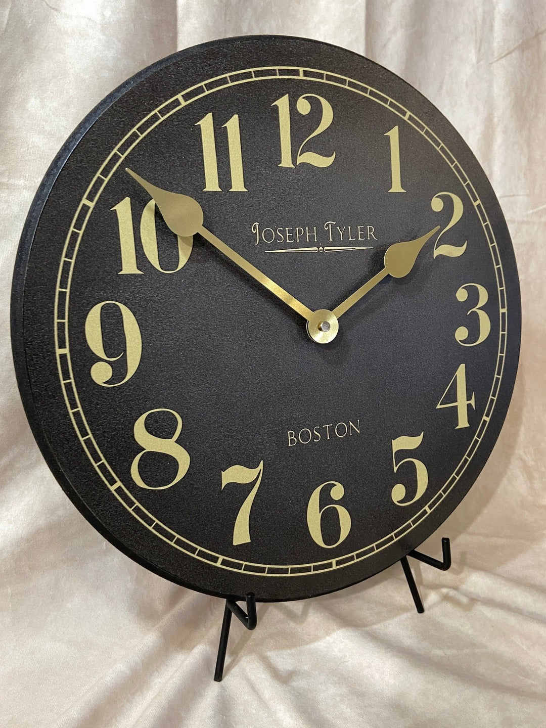Gray &amp; Gold Wall Clock - CustomBigClocks