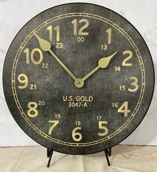 US Gold Wall Clock - CustomBigClocks