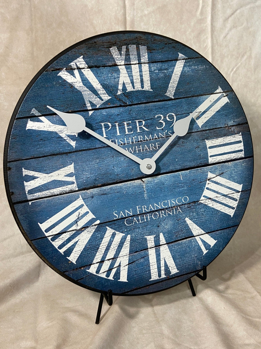 Pier 39 Blue Wall Clock - CustomBigClocks