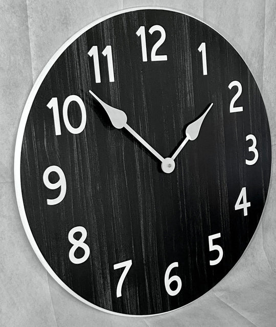 Organic Black Wall Clock - CustomBigClocks