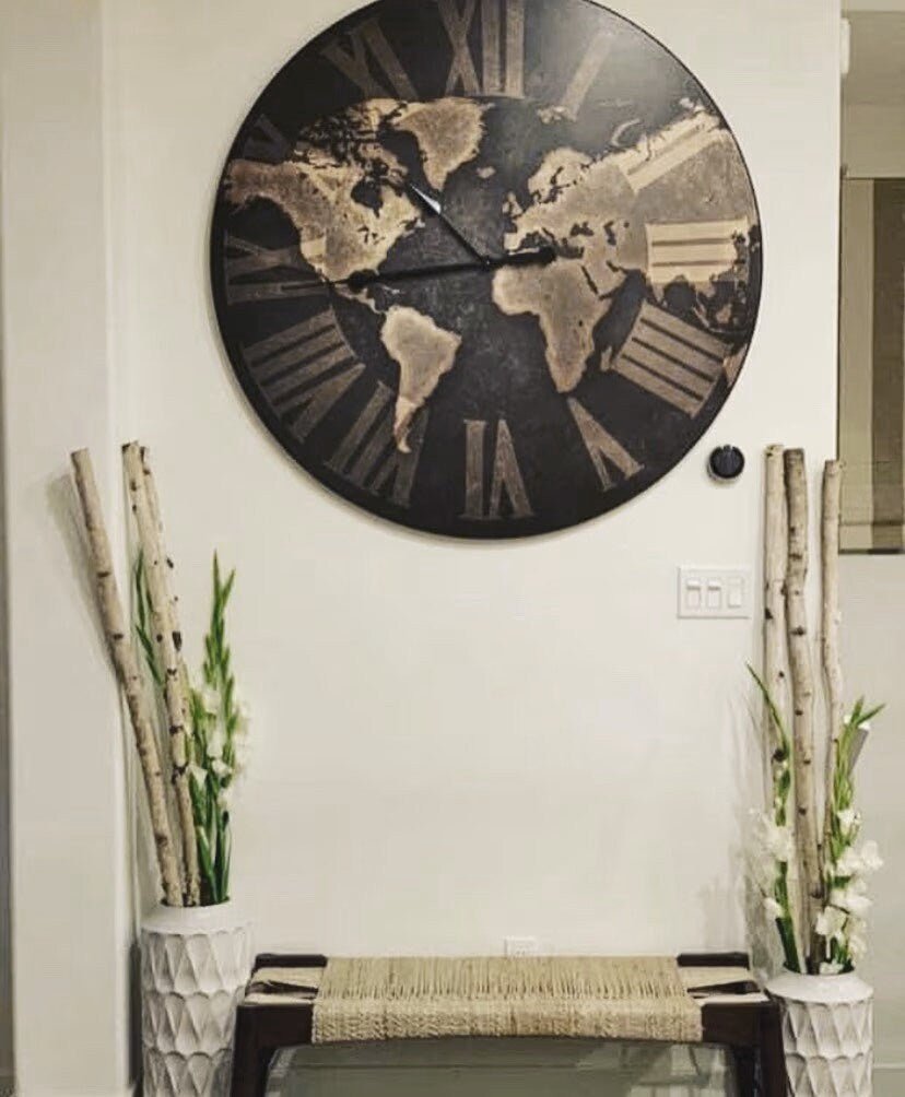 Industrial Map Wall Clock - CustomBigClocks
