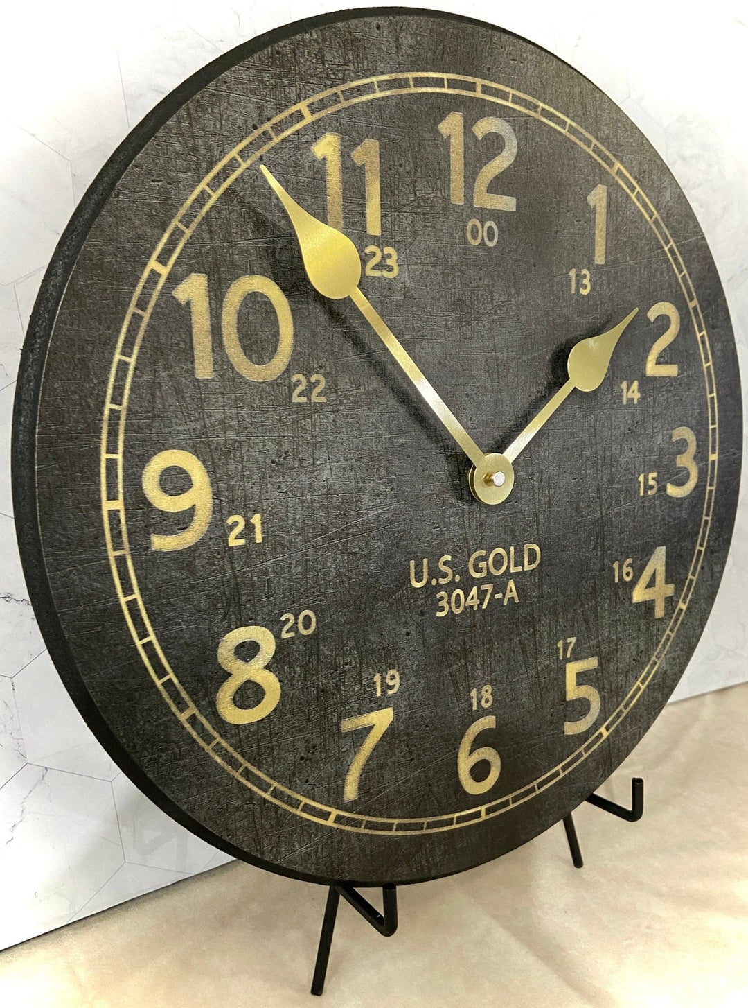 US Gold Wall Clock - CustomBigClocks