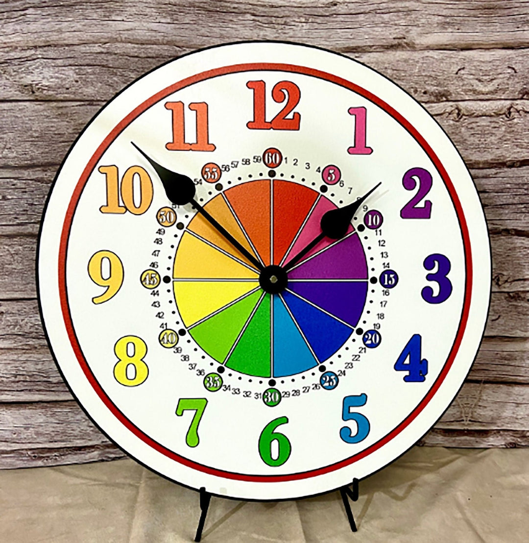 Color Wheel Learning Clock - CustomBigClocks