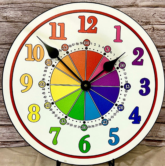 Color Wheel Learning Clock - CustomBigClocks