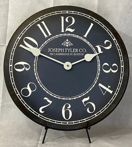 Blue &amp; White Wall Clock - CustomBigClocks