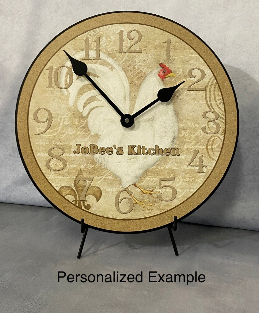 White French Hen Wall Clock - CustomBigClocks