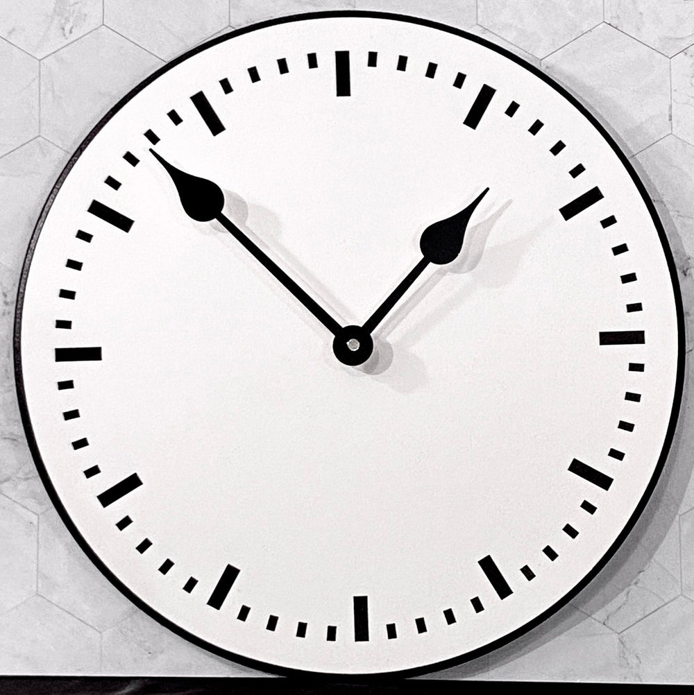 Swiss White Wall Clock - CustomBigClocks