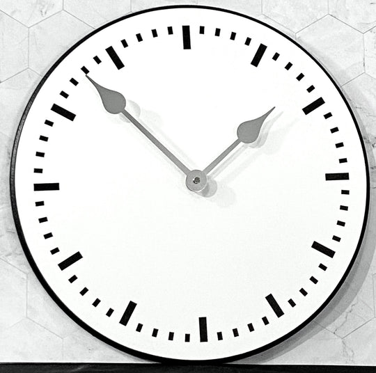 Swiss White Wall Clock - CustomBigClocks
