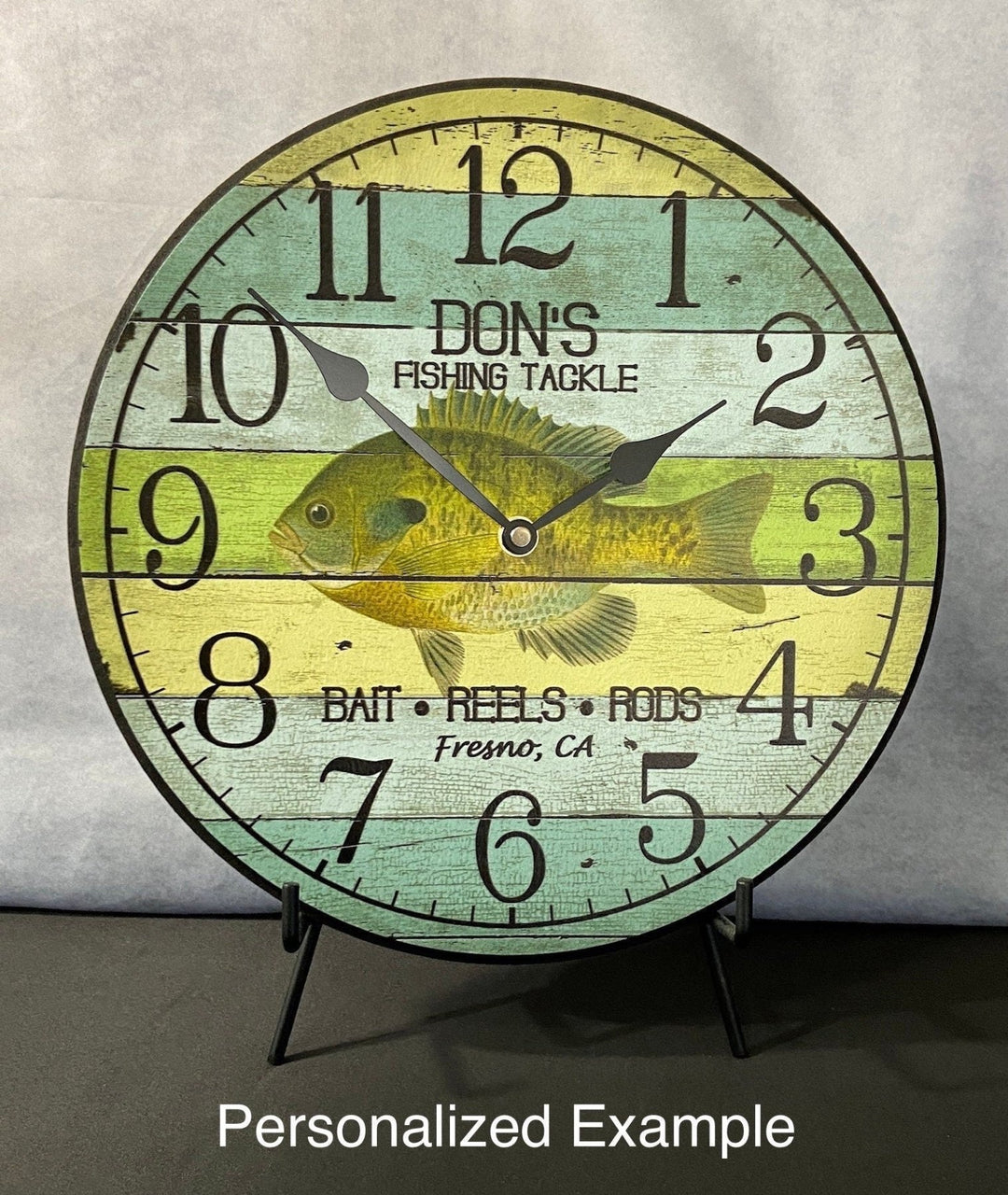Your Dads Name Fishing Wall Clock - CustomBigClocks