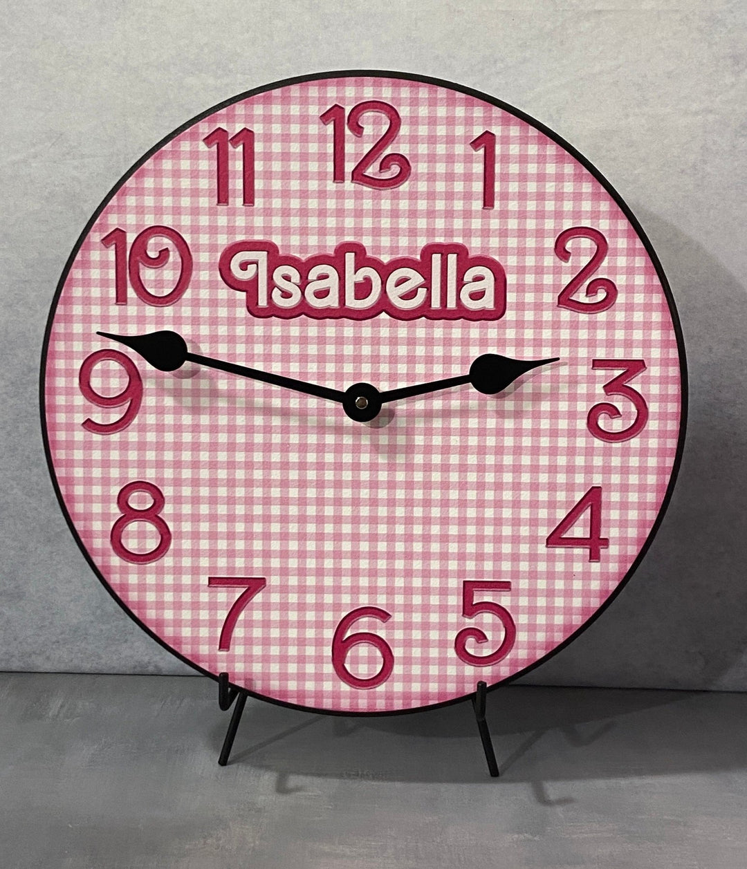 Personalized Pink Barbie Doll Wall Clock - CustomBigClocks