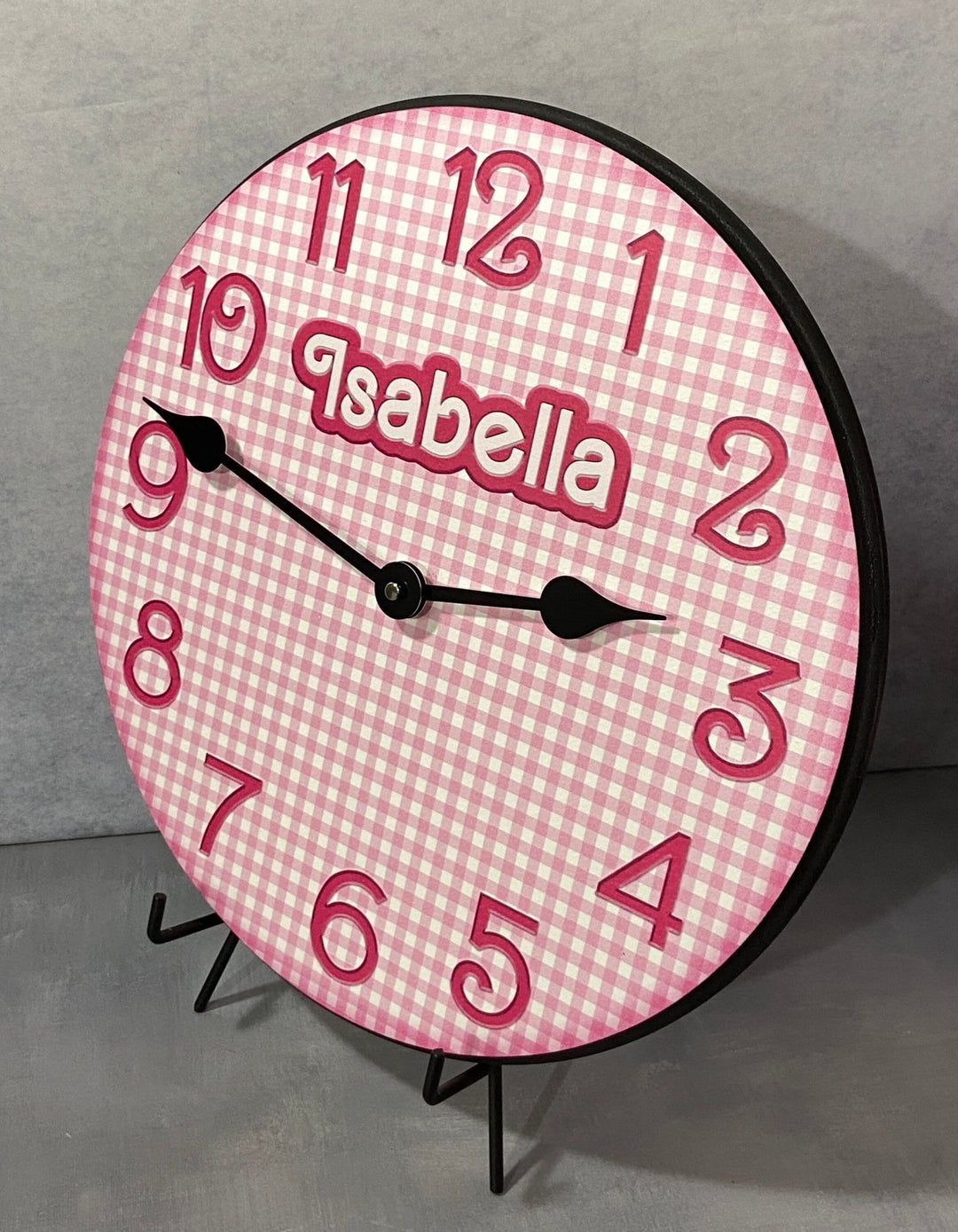 Personalized Pink Barbie Doll Wall Clock - CustomBigClocks
