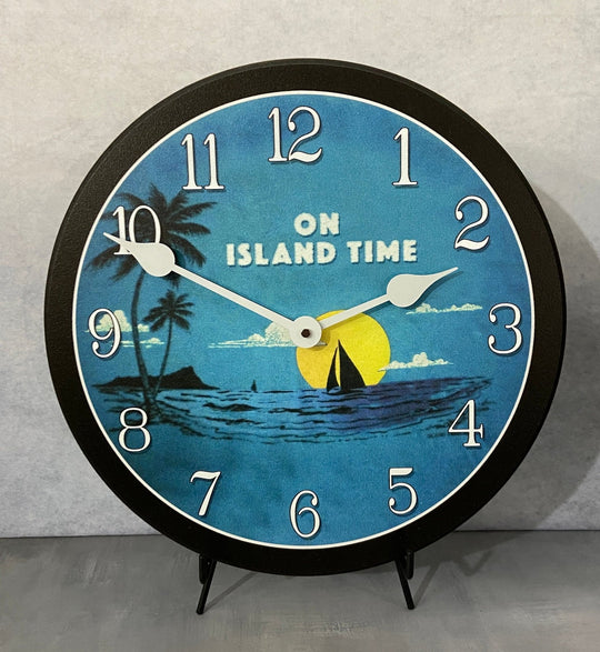 Island Beach Wall Clock - CustomBigClocks