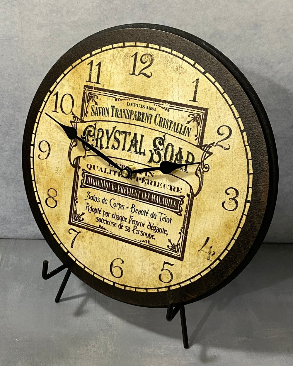 French Crystal Soap Ad Wall Clock - CustomBigClocks