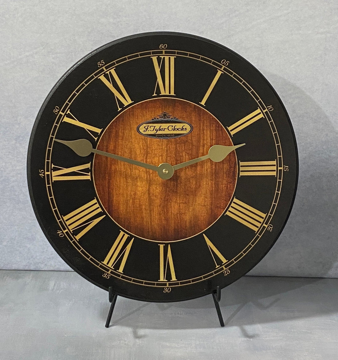 Black &amp; Wood Wall Clock - CustomBigClocks