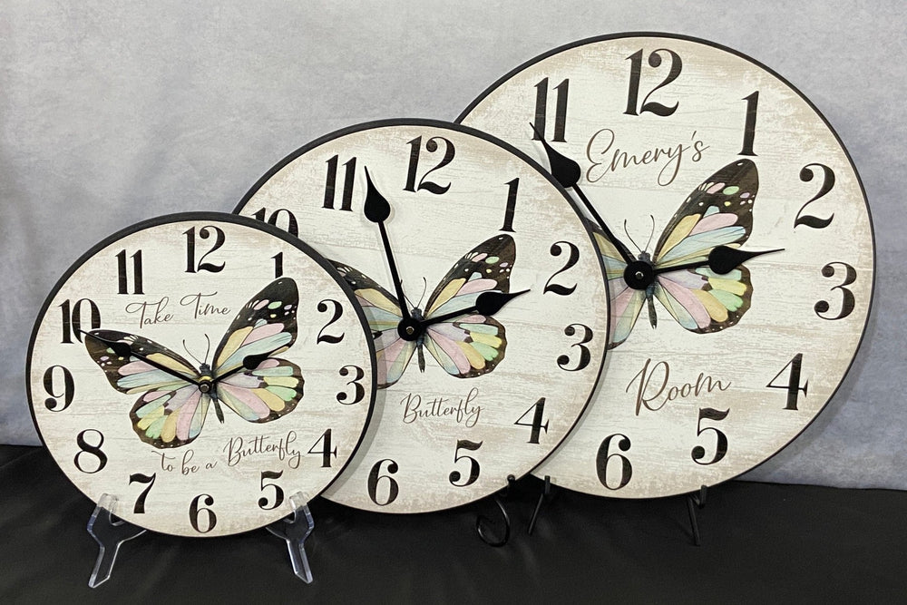 Butterfly Wall Clock - CustomBigClocks